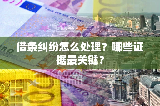 武汉借条纠纷怎么处理？哪些证据最关键？
