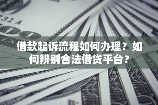 武汉借款起诉流程如何办理？如何辨别合法借贷平台？