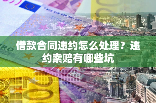 武汉借款合同违约怎么处理？违约索赔有哪些坑