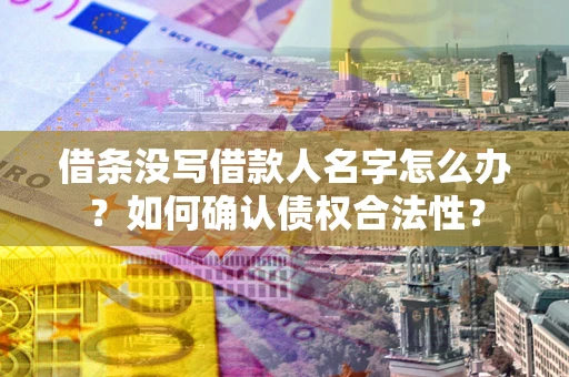 武汉借条没写借款人名字怎么办？如何确认债权合法性？