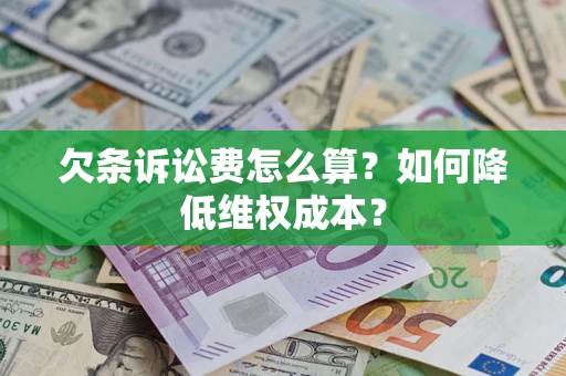 武汉欠条诉讼费怎么算？如何降低维权成本？