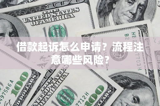 武汉借款起诉怎么申请？流程注意哪些风险？