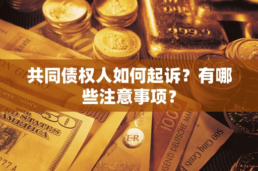 武汉共同债权人如何起诉？有哪些注意事项？